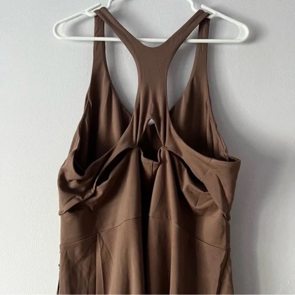 Girlfriend Collective Lola V-Neck Dress Fog 5X - Picture 14 of 16